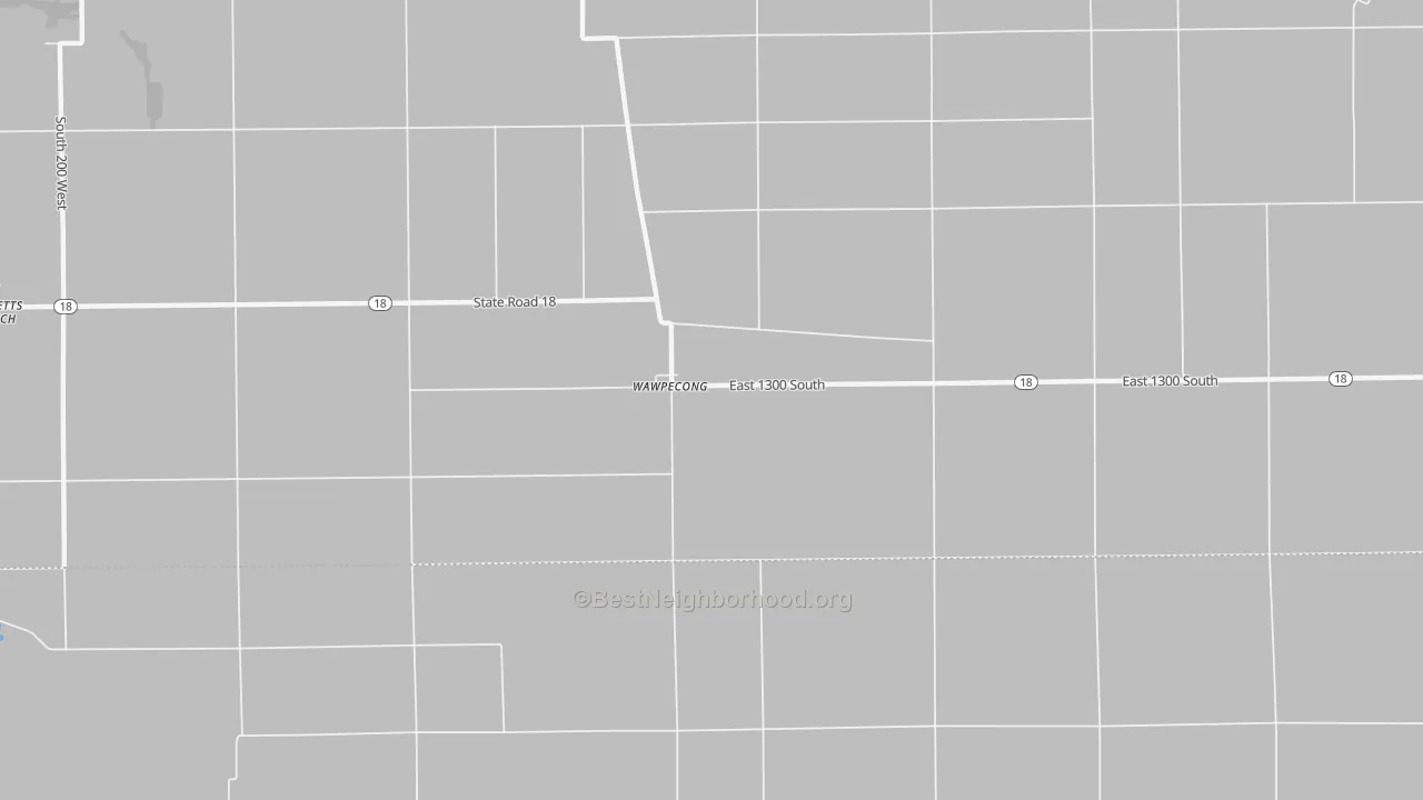 Transit Grade map of Wawpecong, IN