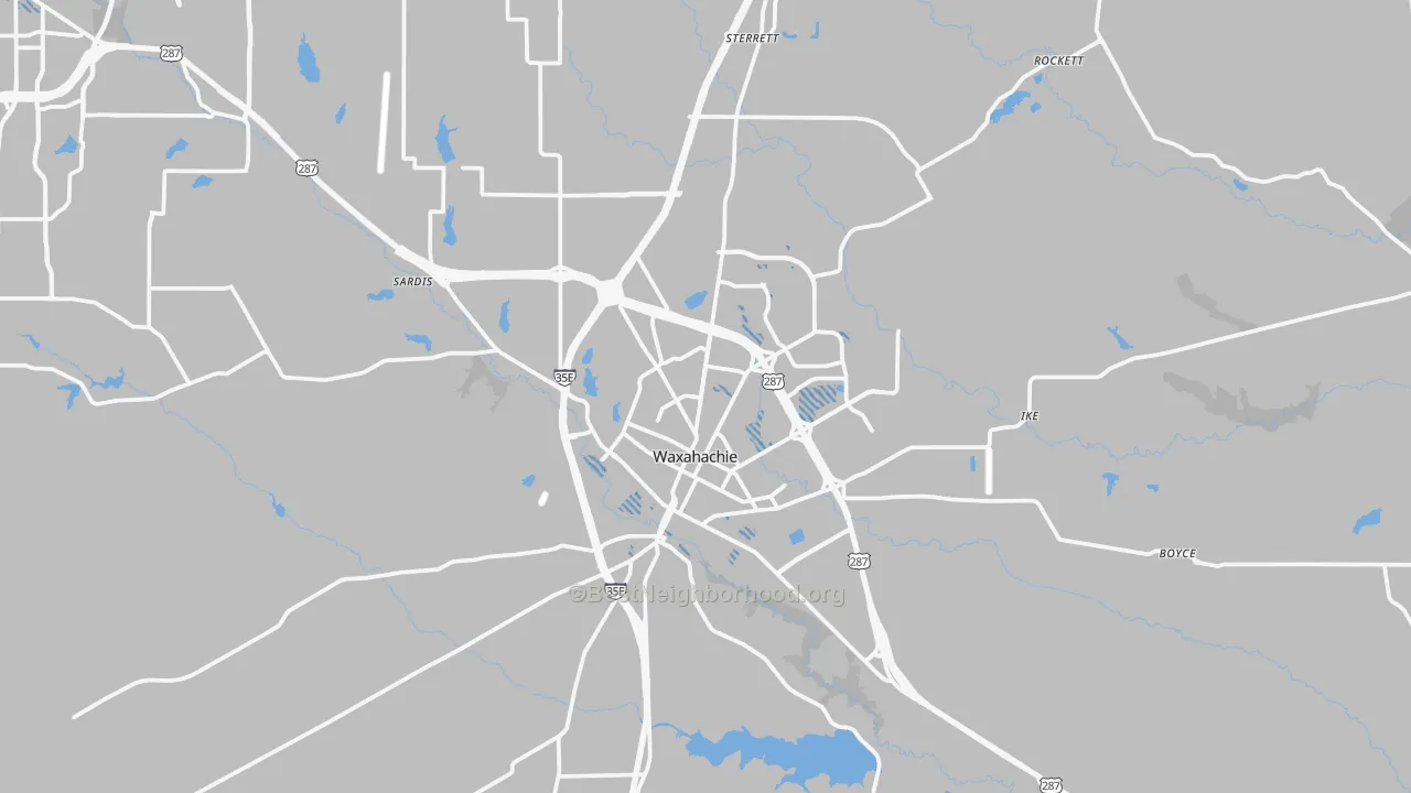 Transit Grade map of Waxahachie, TX