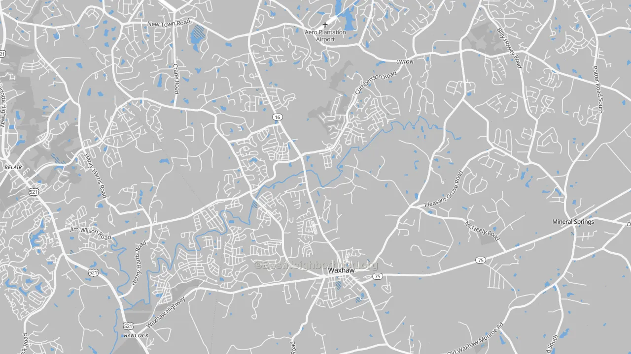 Transit Grade map of Waxhaw, NC