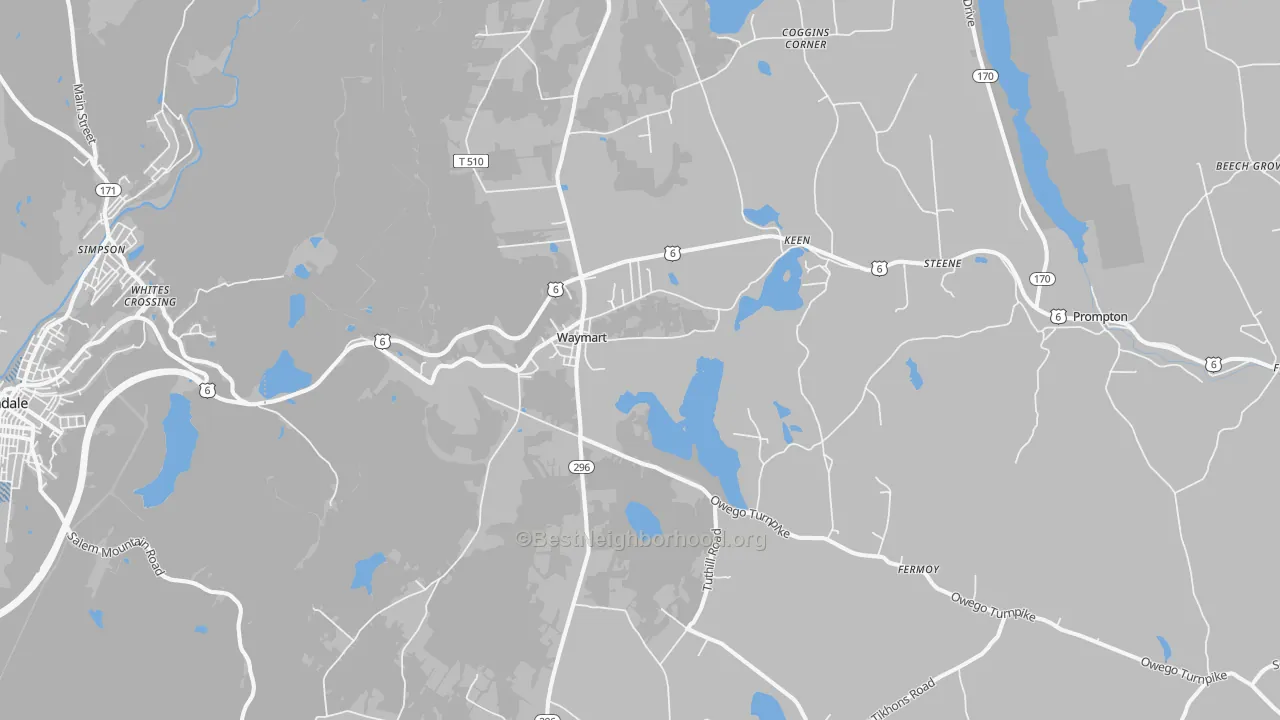Transit Grade map of Waymart, PA