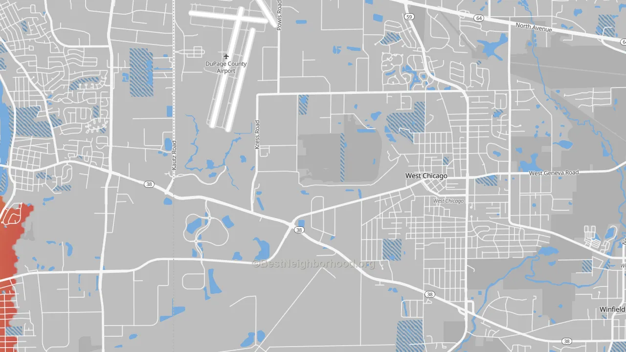 Transit Grade map of Wayne Center, IL