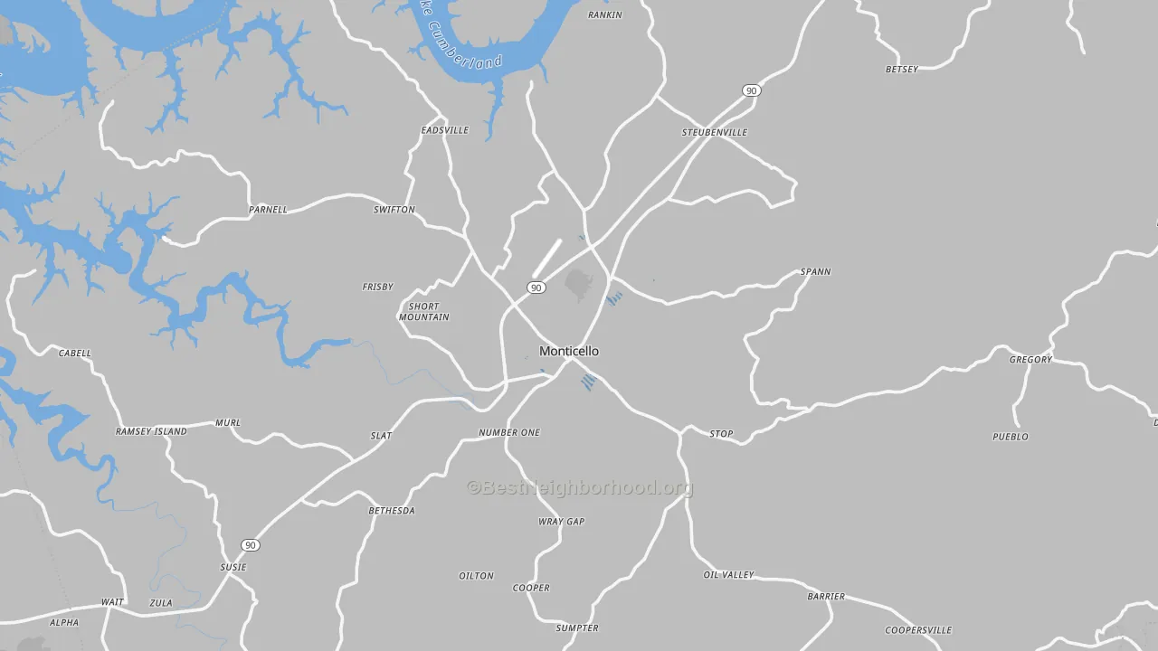 Transit Grade map of Wayne County, KY
