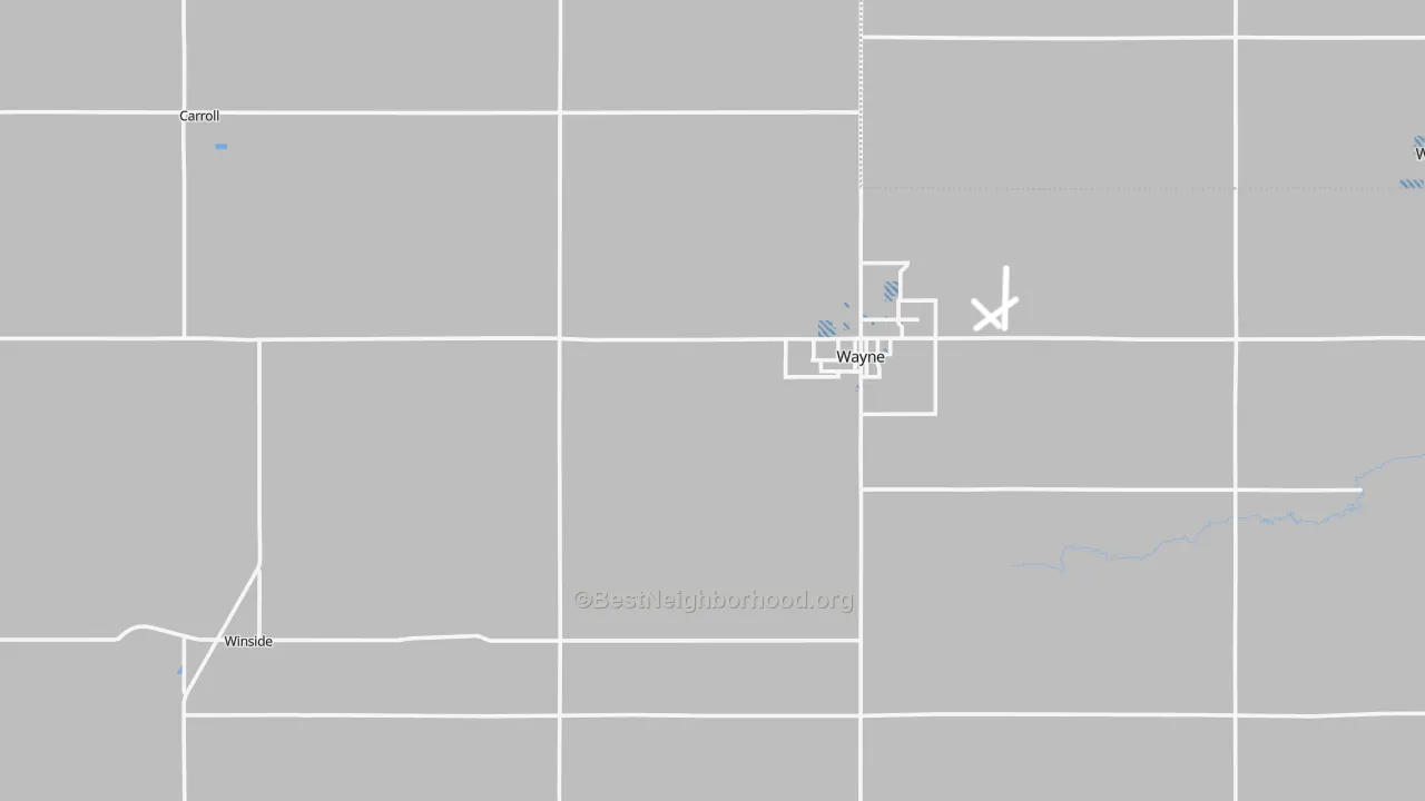 Transit Grade map of Wayne County, NE