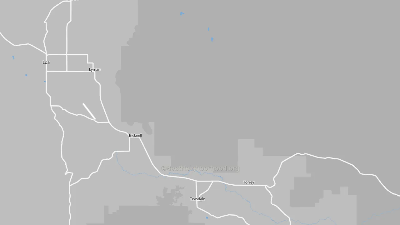 Transit Grade map of Wayne County, UT