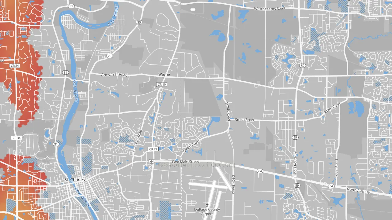 Transit Grade map of Wayne, IL