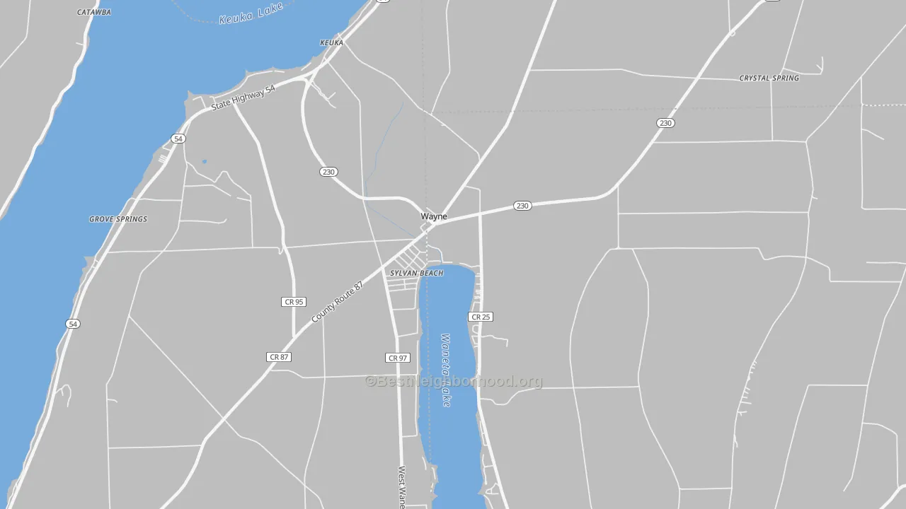 Transit Grade map of Wayne, NY
