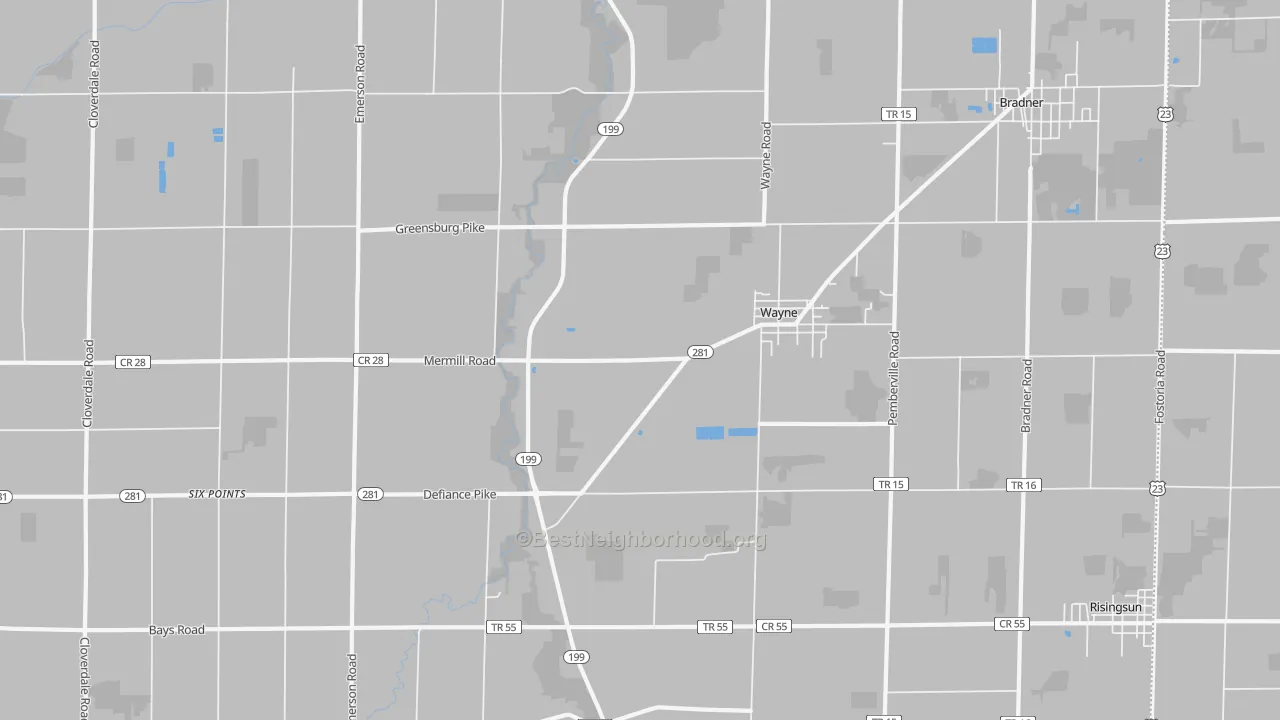 Transit Grade map of Wayne, OH