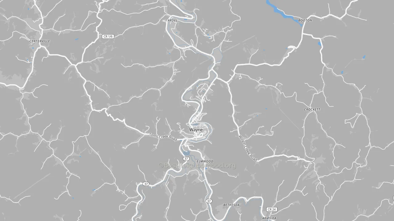 Transit Grade map of Wayne, WV