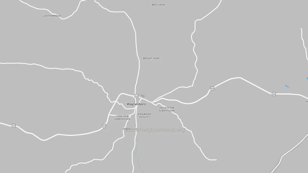 Transit Grade map of Waynesboro, TN