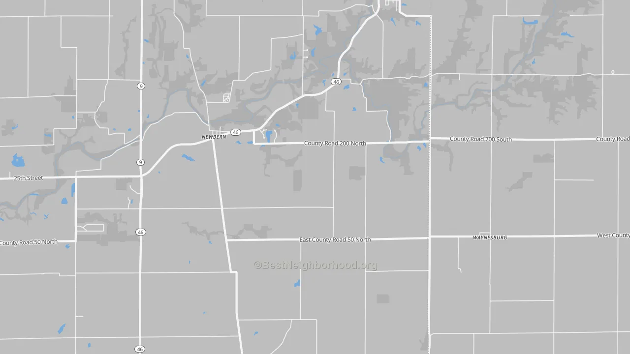 Transit Grade map of Waynesburg, IN