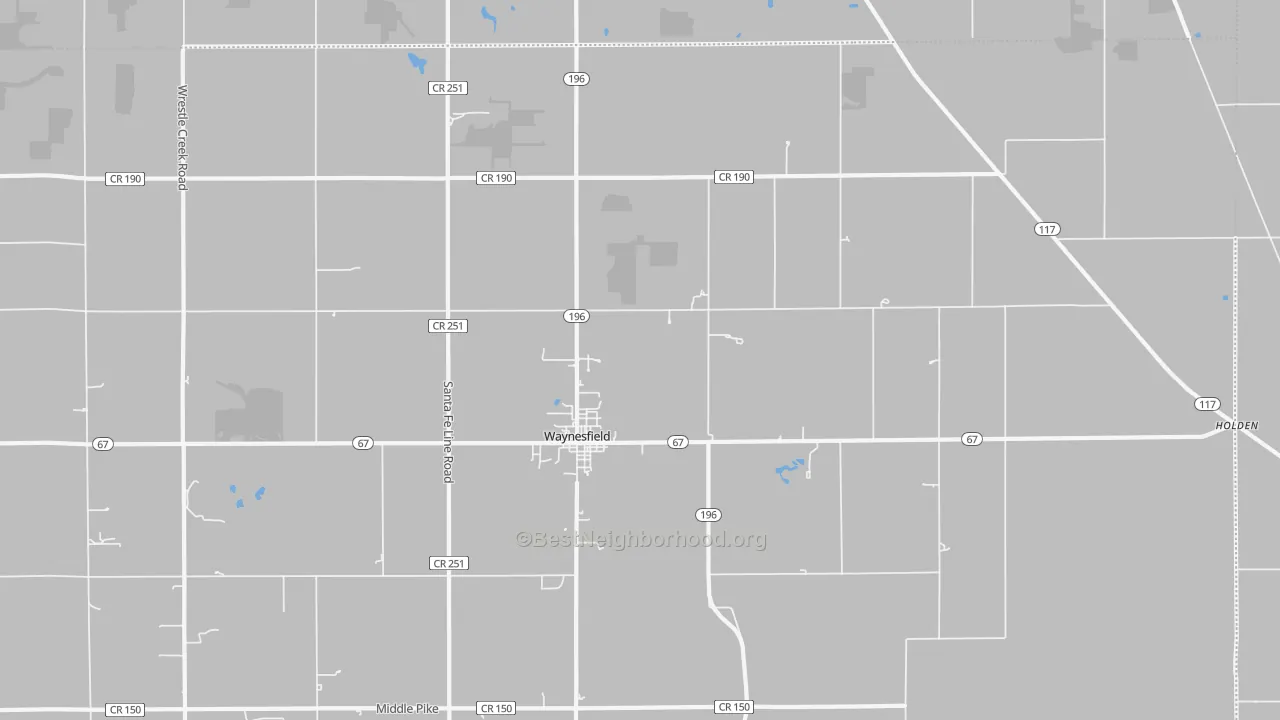 Transit Grade map of Waynesfield, OH