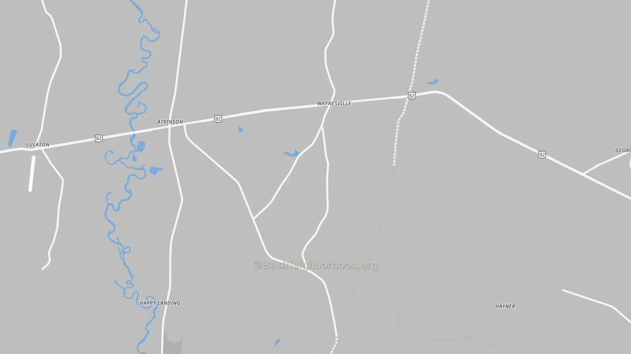 Transit Grade map of Waynesville, GA