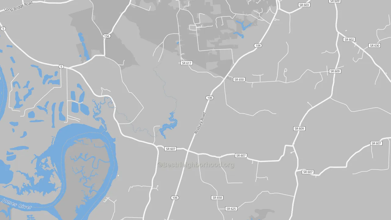 Transit Grade map of Wayside, VA