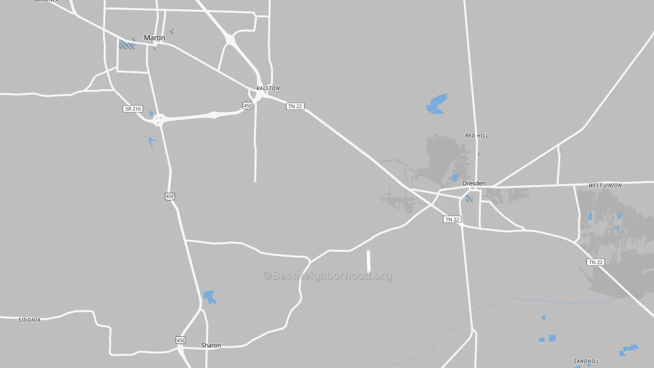 Transit Grade map of Weakley County, TN