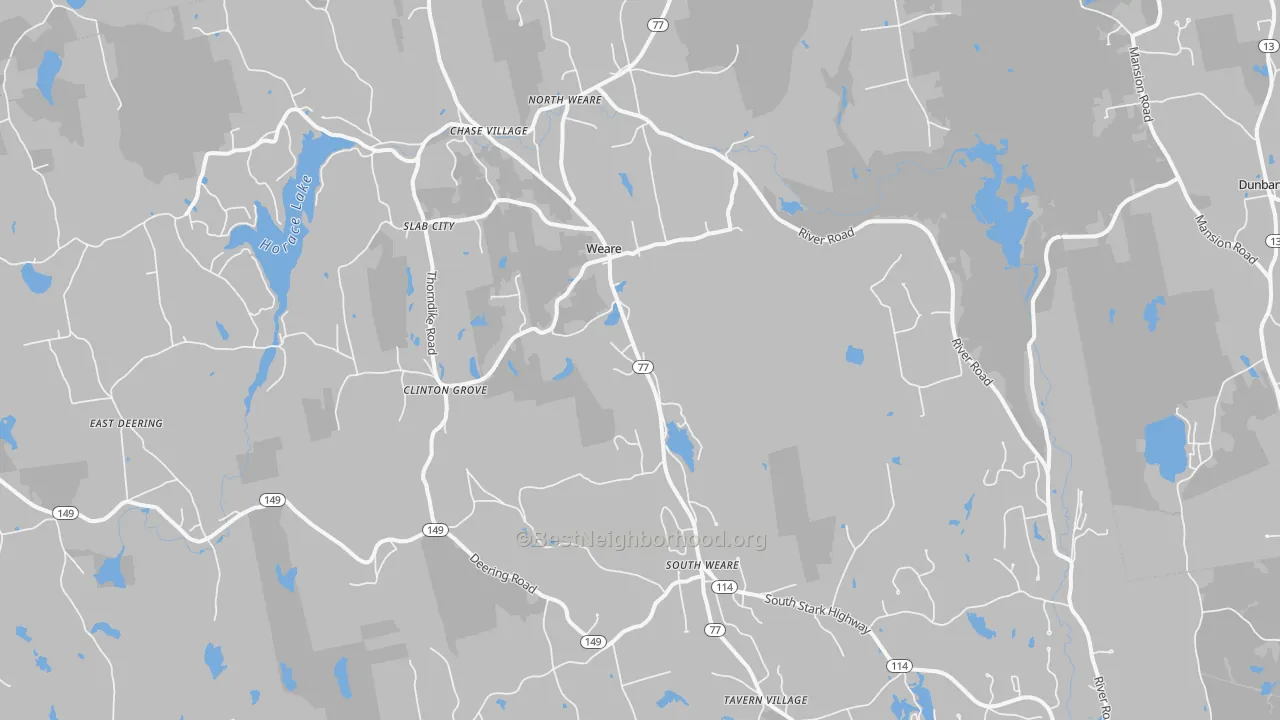 Transit Grade map of Weare, NH