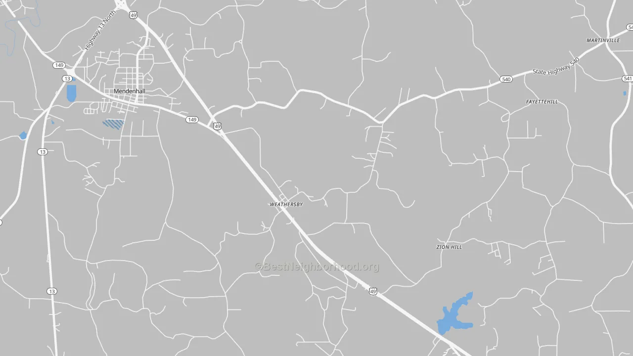 Transit Grade map of Weathersby, MS