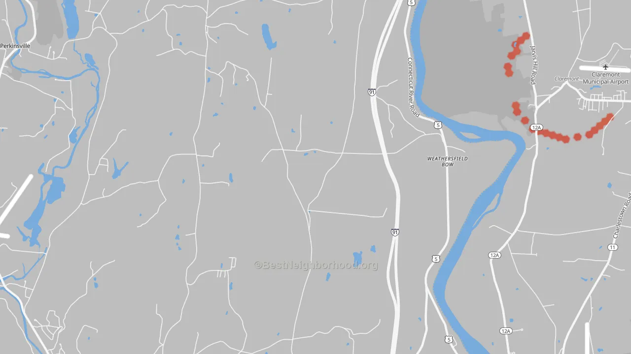 Transit Grade map of Weathersfield Bow, VT