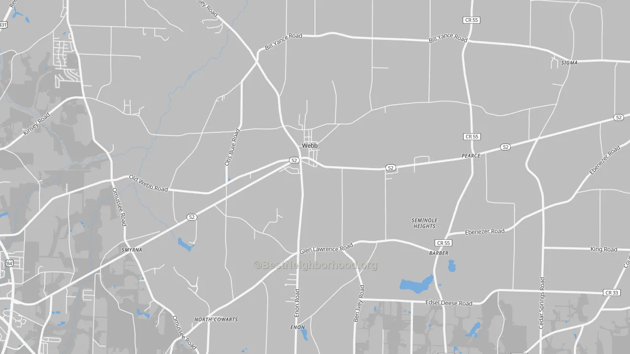 Transit Grade map of Webb, AL