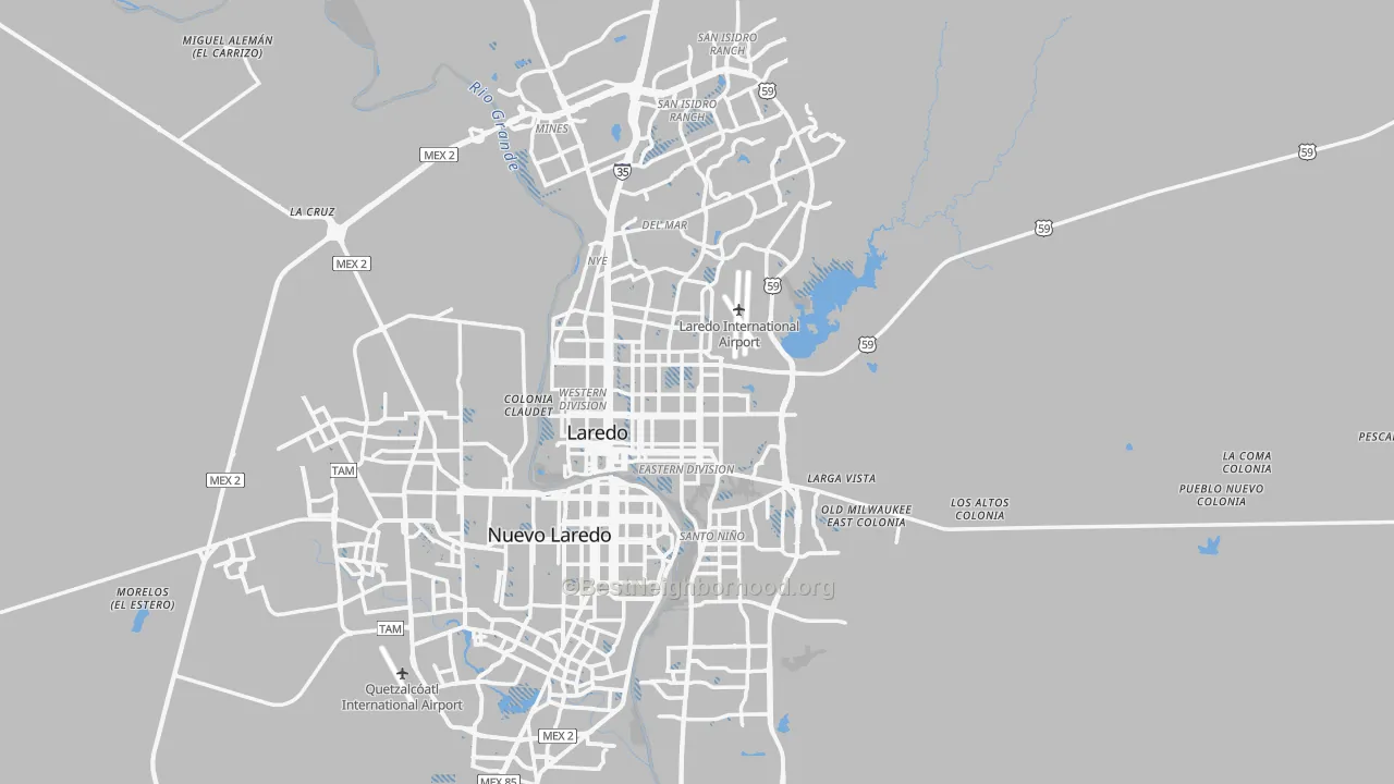 Transit Grade map of Webb County, TX