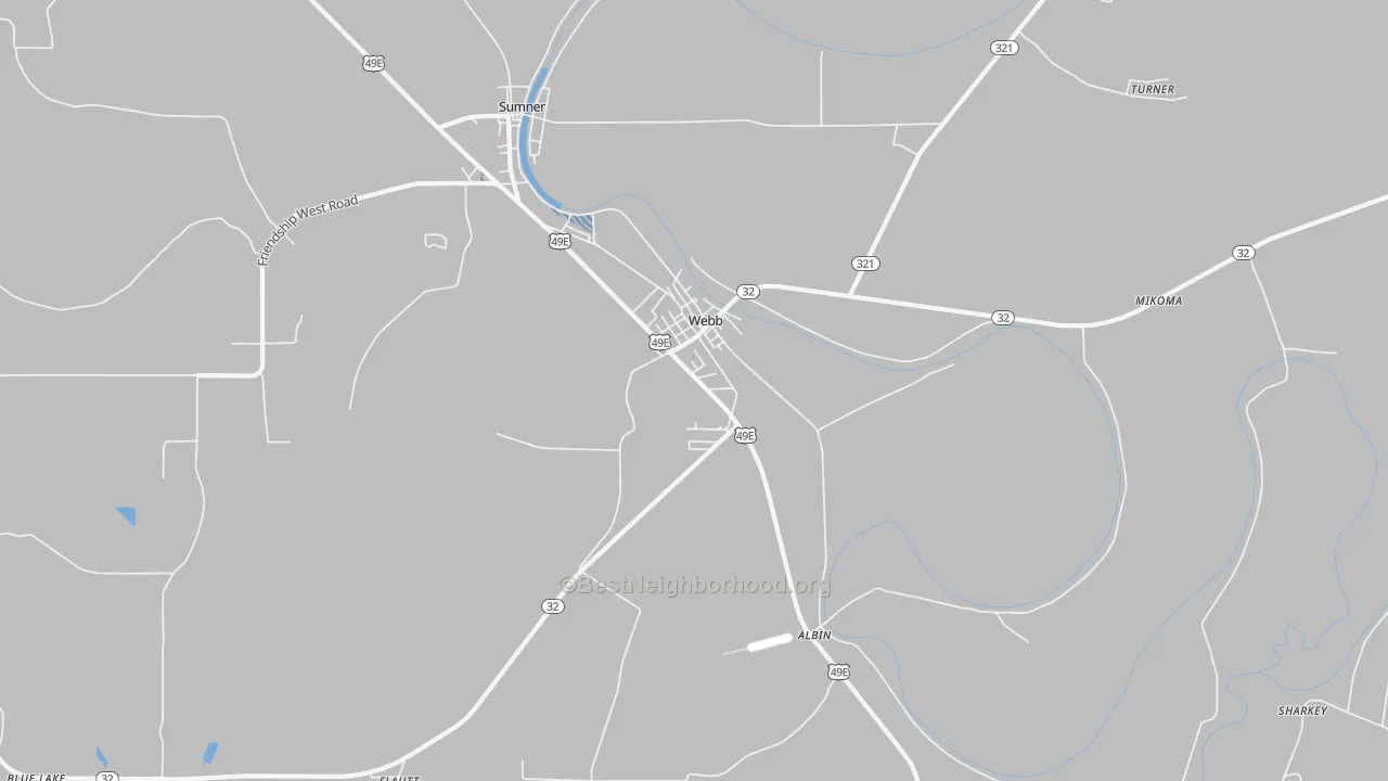 Transit Grade map of Webb, MS