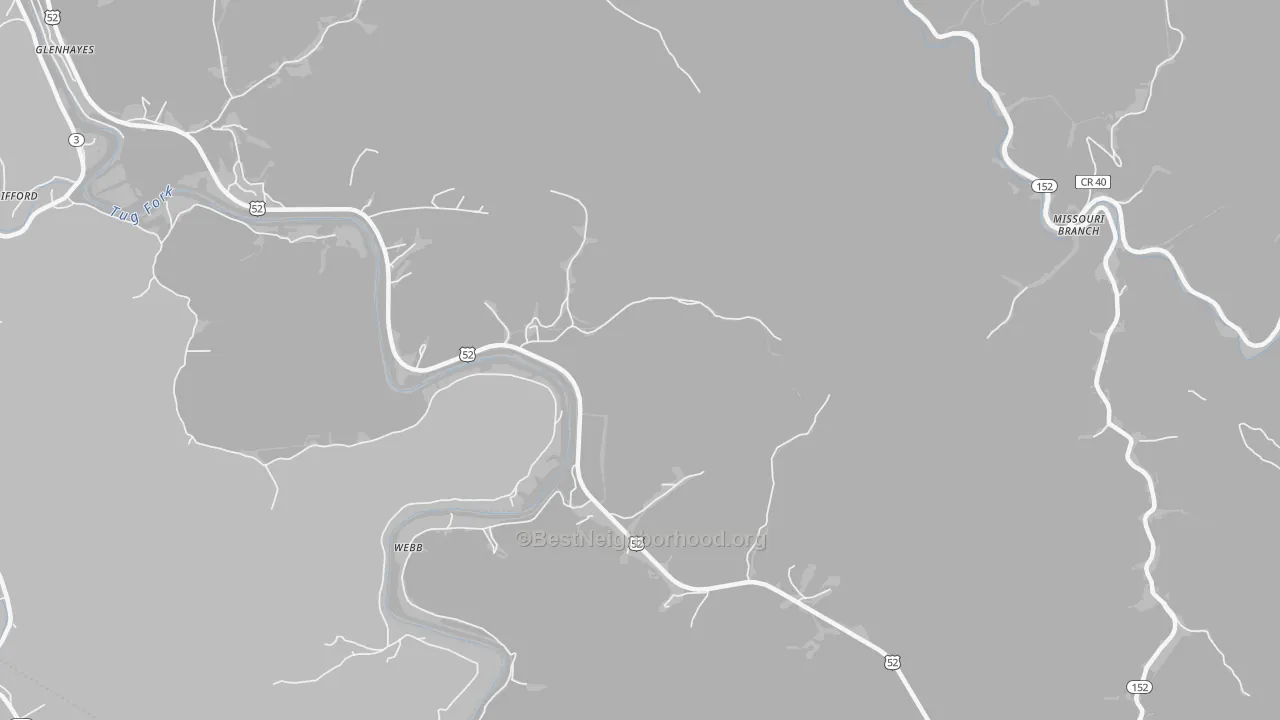 Transit Grade map of Webb, WV