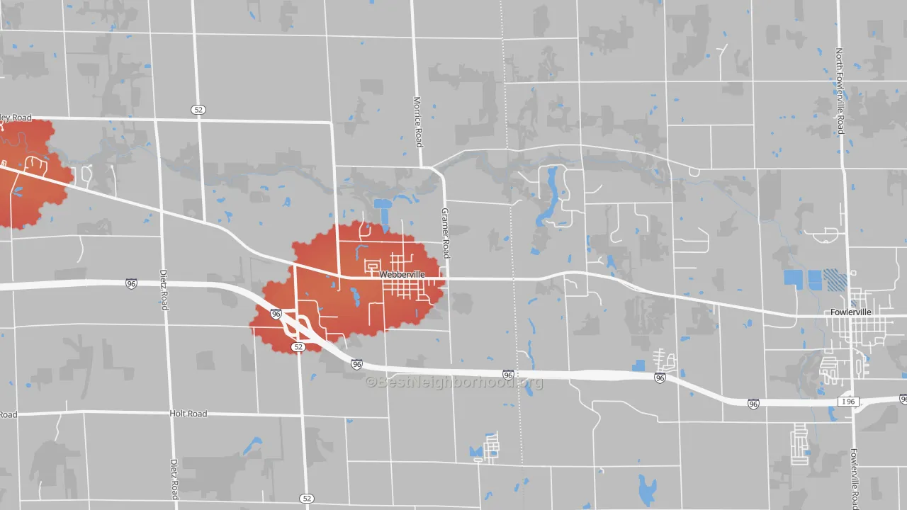 Transit Grade map of Webberville, MI
