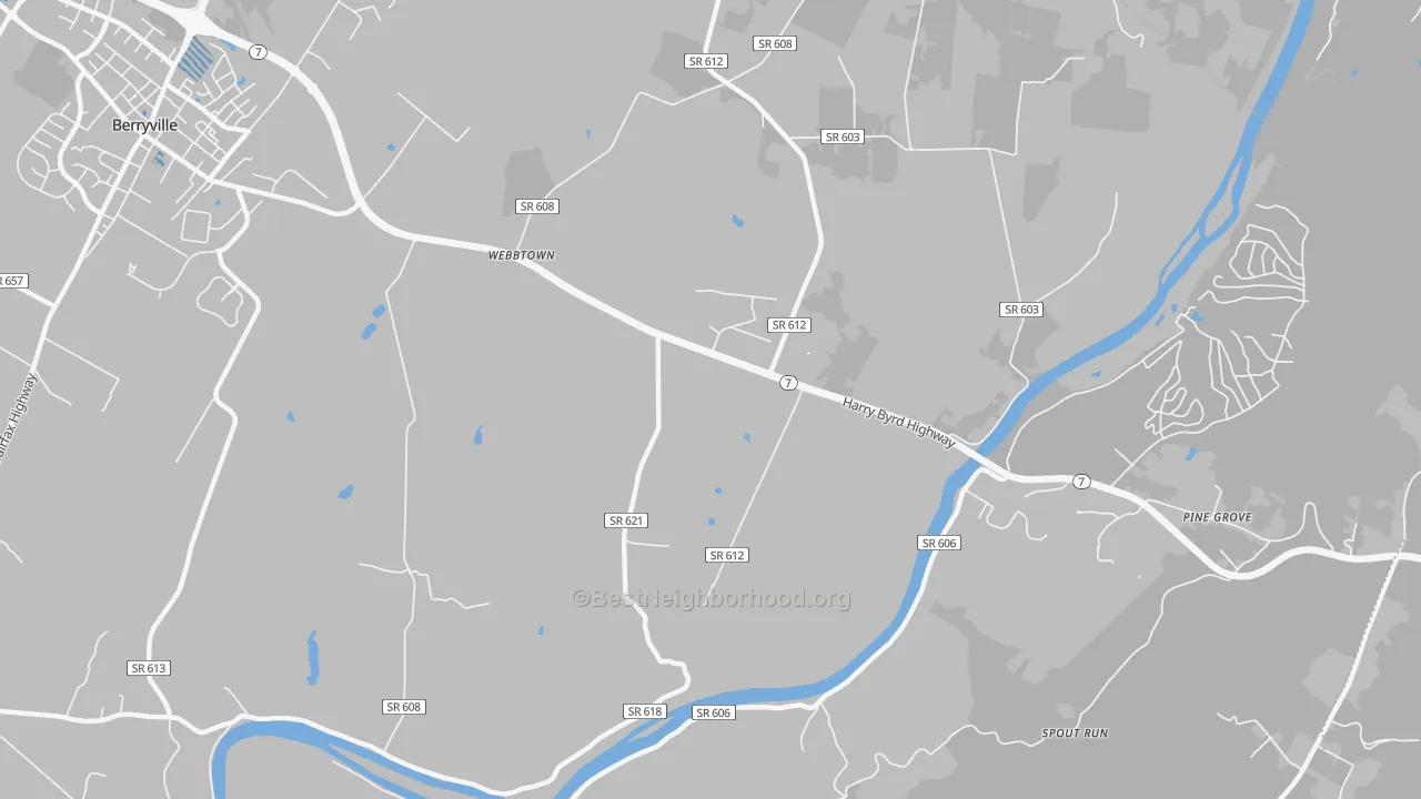 Transit Grade map of Webbtown, VA