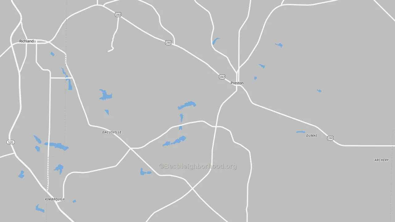 Transit Grade map of Webster County, GA
