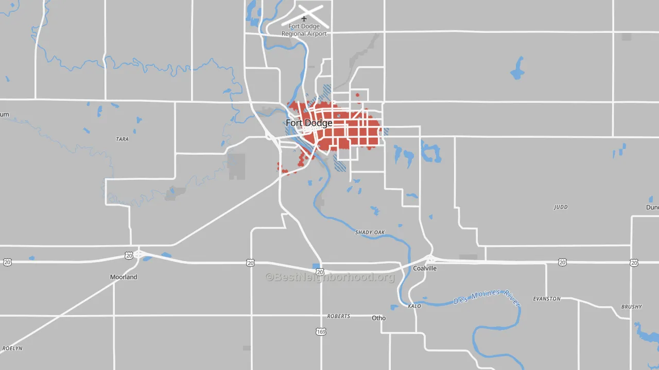 Transit Grade map of Webster County, IA