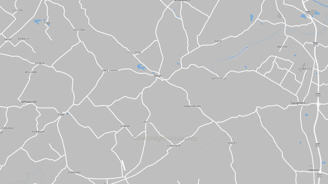 Transit Grade map of Webster County, KY