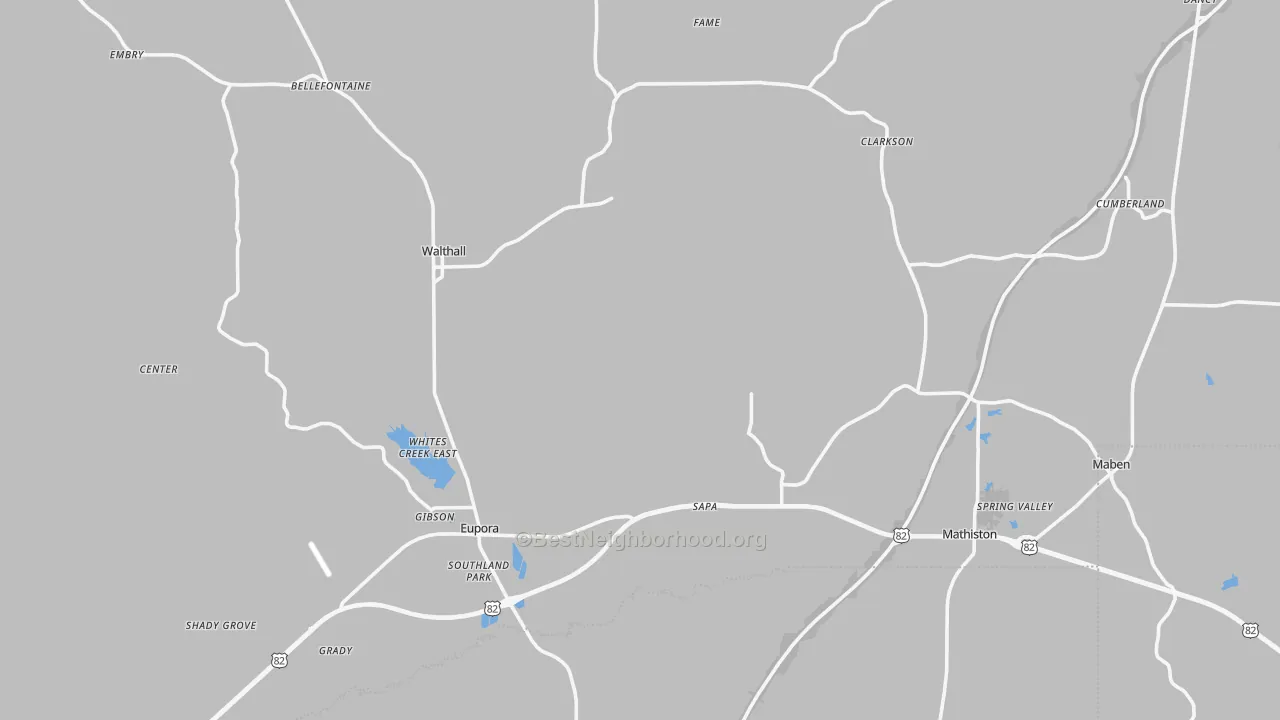Transit Grade map of Webster County, MS