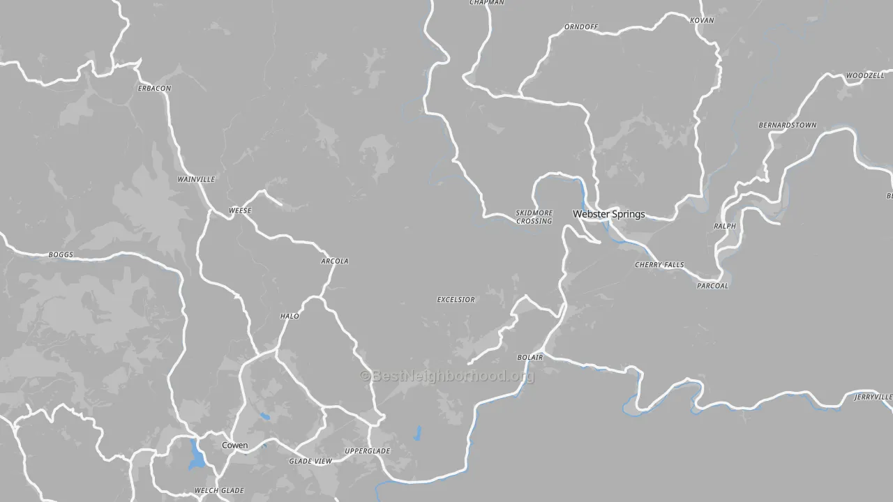 Transit Grade map of Webster County, WV