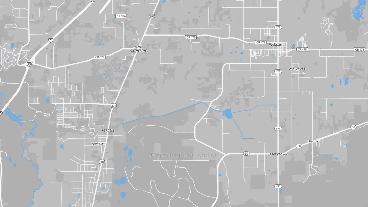 Transit Grade map of Webster, FL