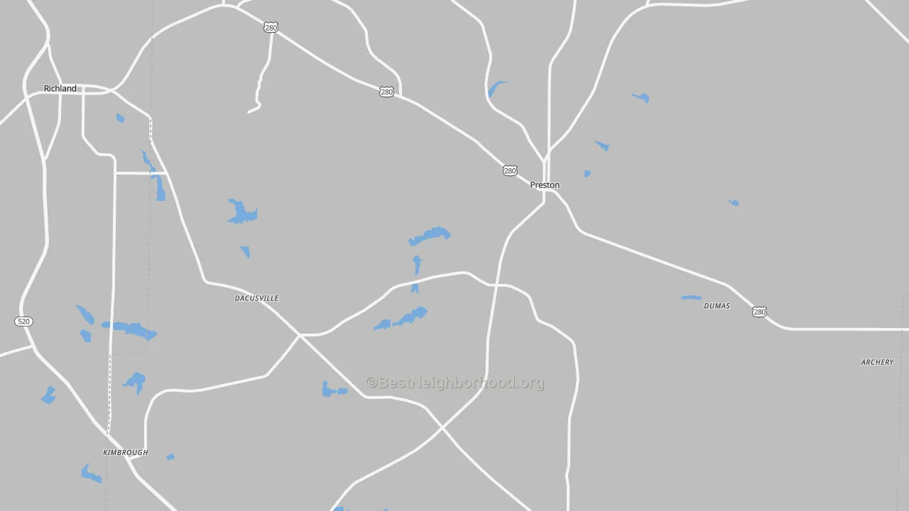 Transit Grade map of Webster, GA