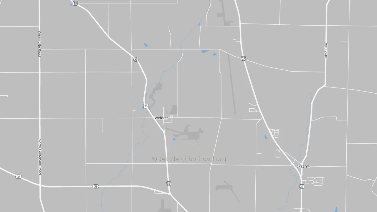 Transit Grade map of Webster, IN