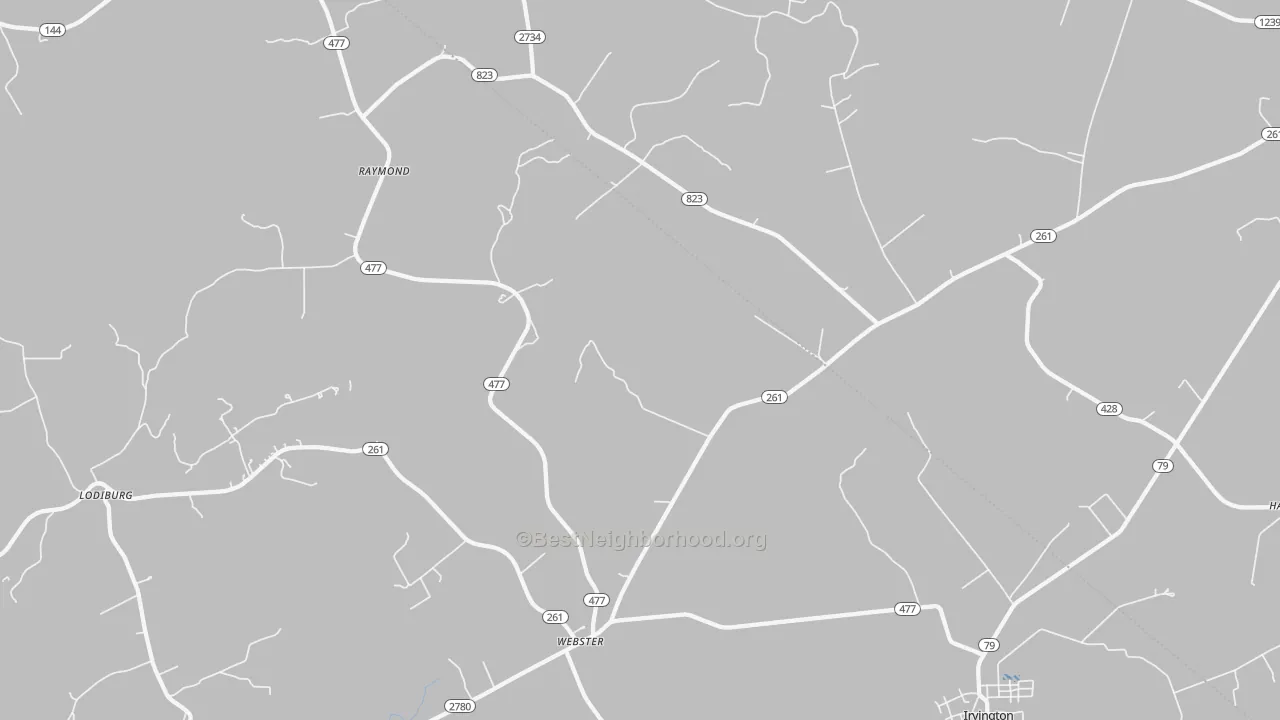 Transit Grade map of Webster, KY