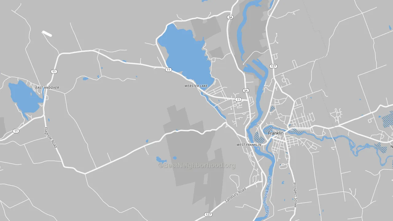 Transit Grade map of Webster Lake, NH