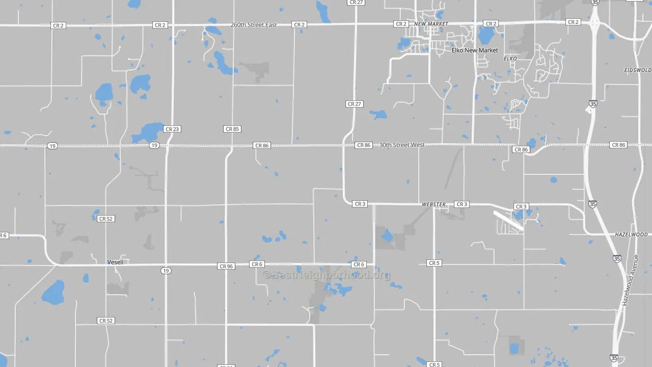 Transit Grade map of Webster, MN