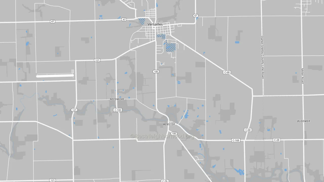Transit Grade map of Webster, OH