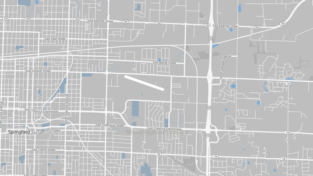 Transit Grade map of Webster Park-Shady Dell, Springfield, MO