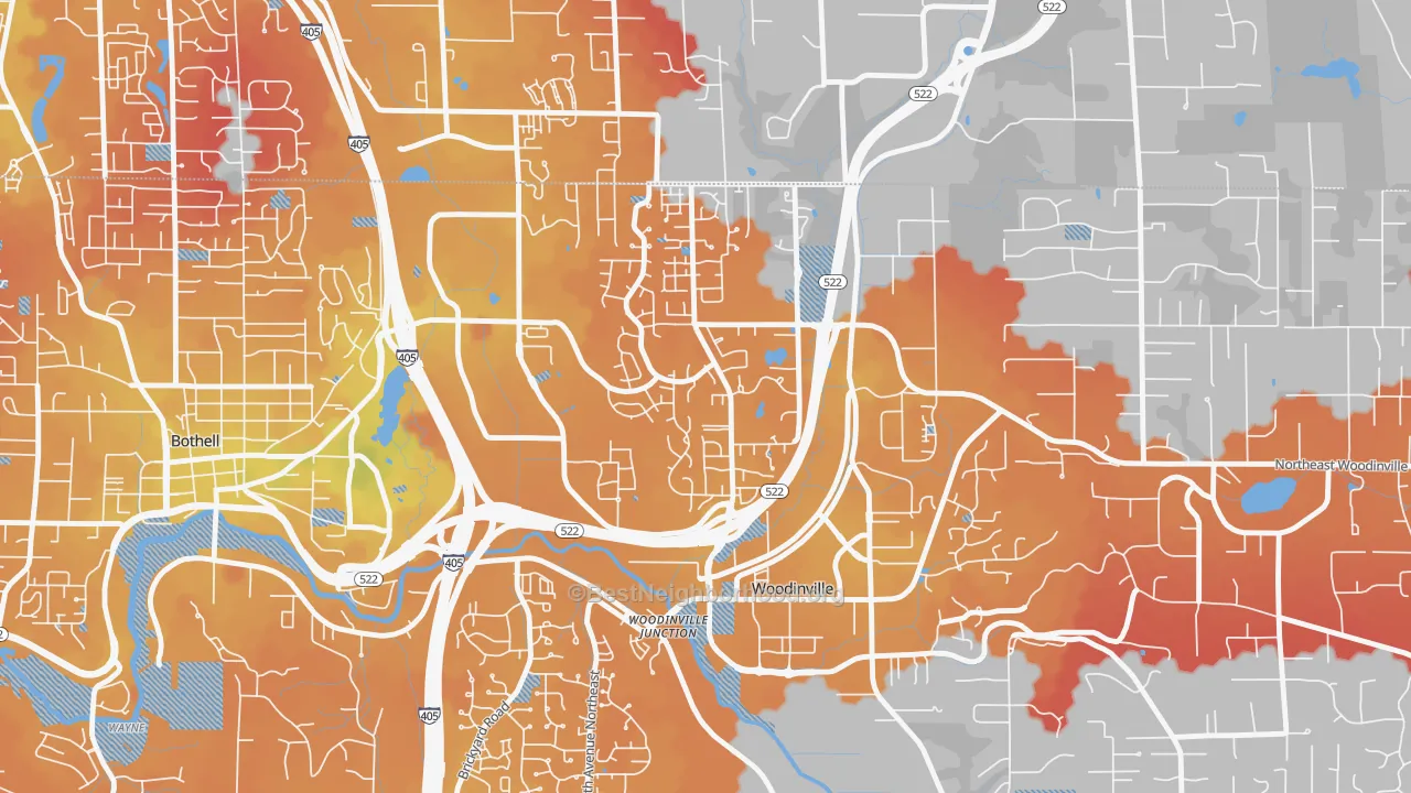 Transit Grade map of Wedge, Woodinville, WA