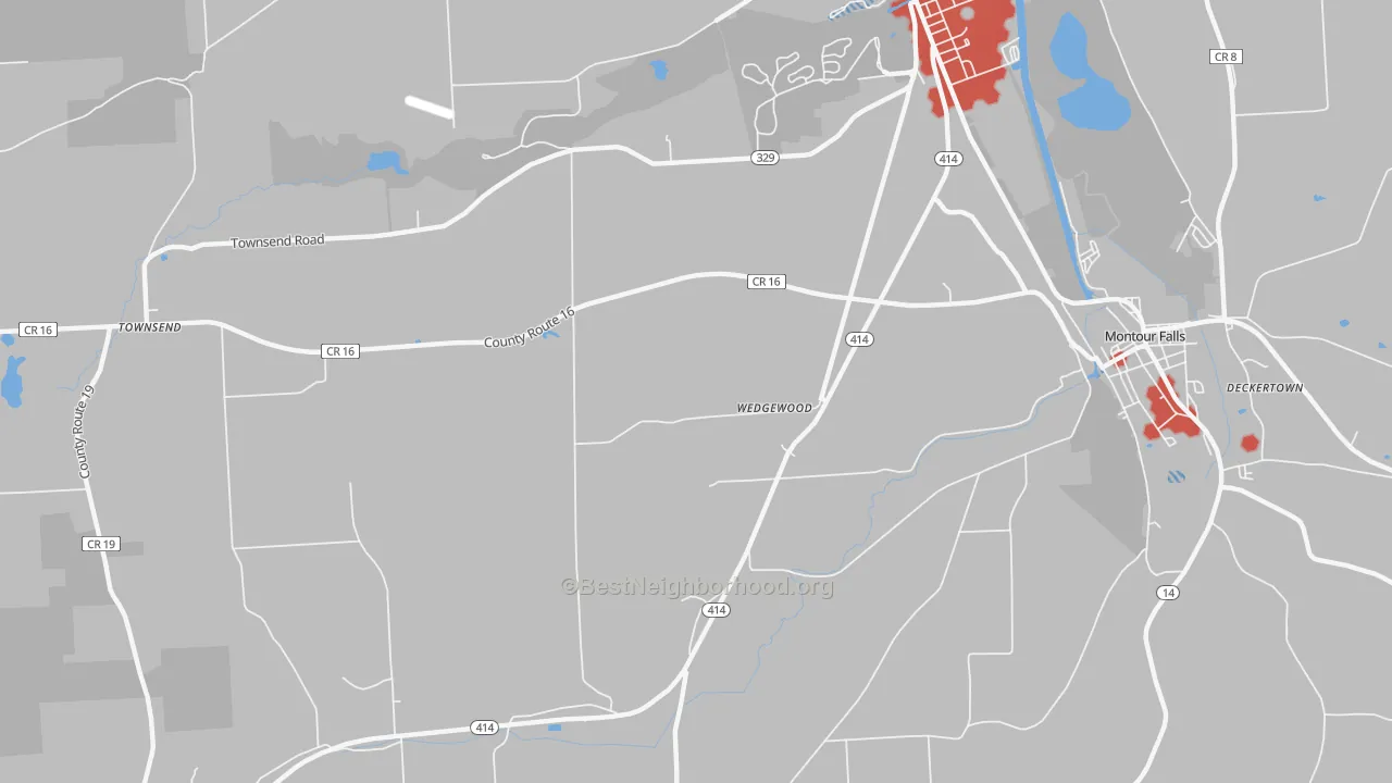 Transit Grade map of Wedgewood, NY