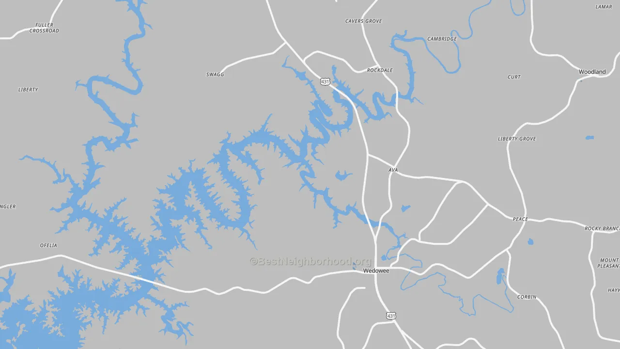 Transit Grade map of Wedowee, AL
