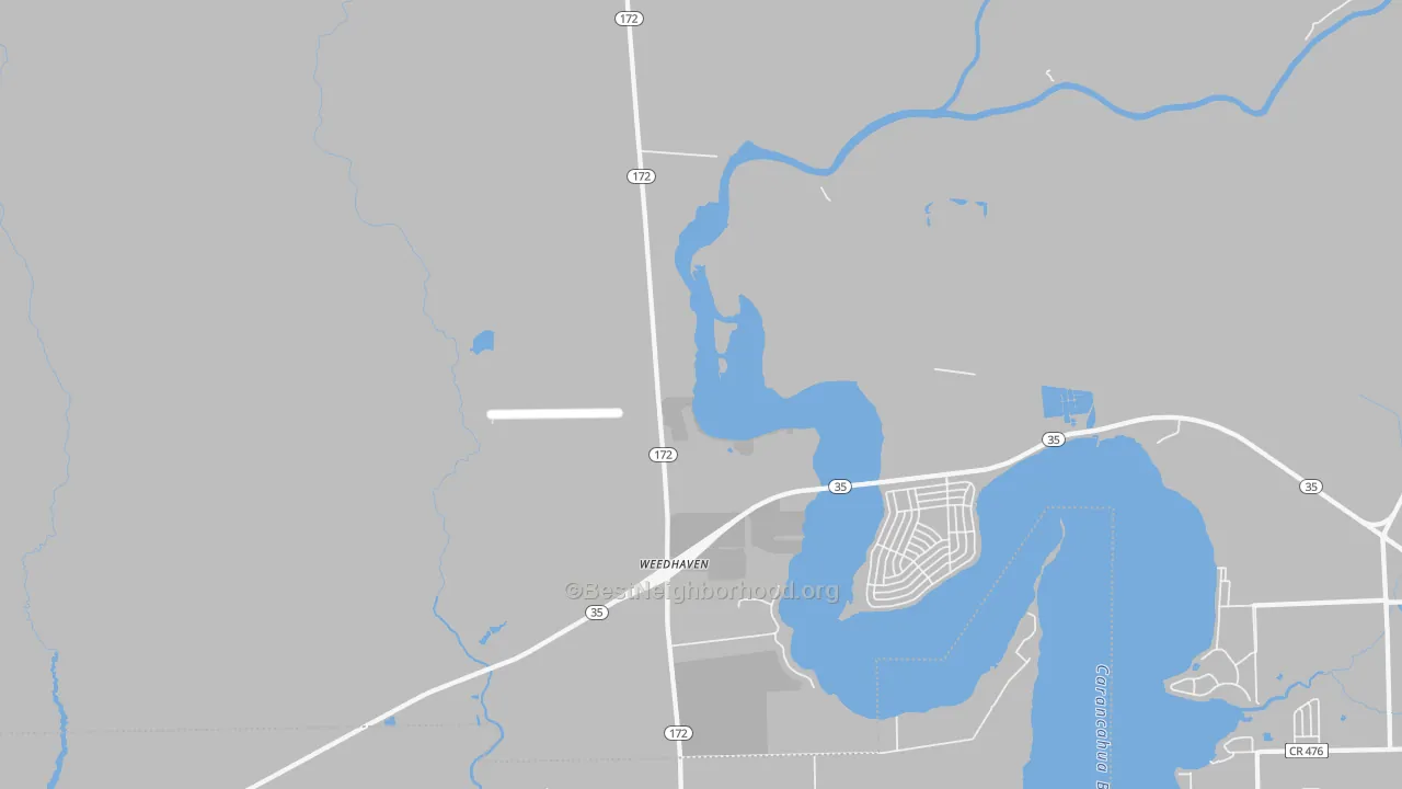 Transit Grade map of Weedhaven, TX