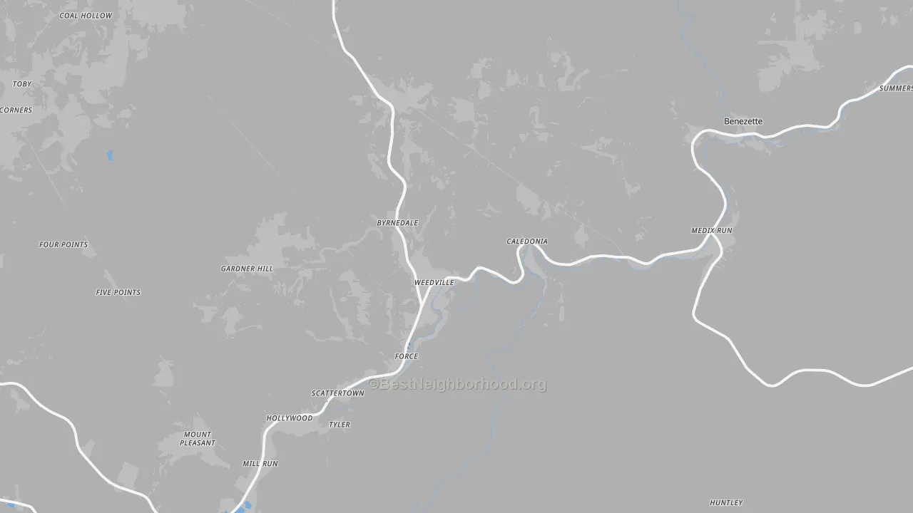 Transit Grade map of Weedville, PA