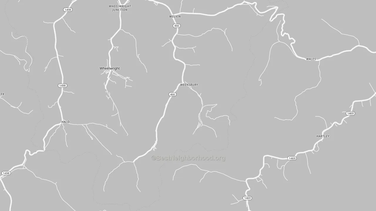 Transit Grade map of Weeksbury, KY