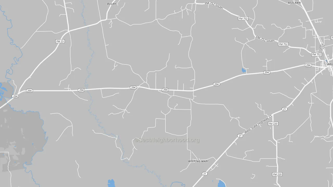 Transit Grade map of Weeping Mary, TX