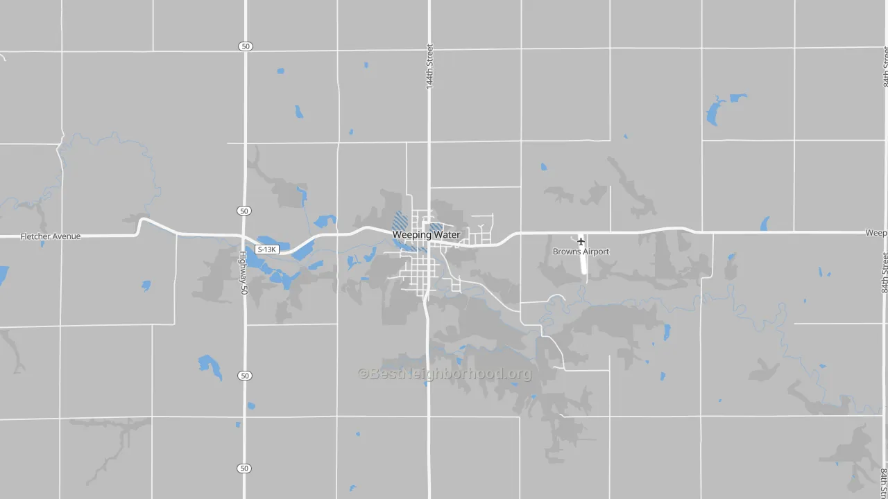 Transit Grade map of Weeping Water, NE