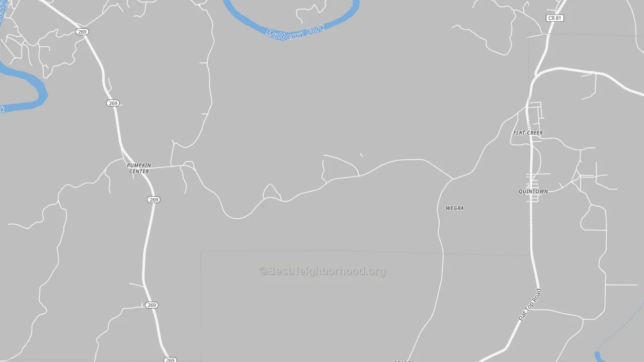 Transit Grade map of Wegra, AL