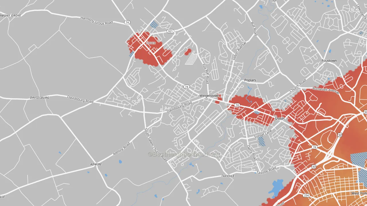 Transit Grade map of Weigelstown, PA